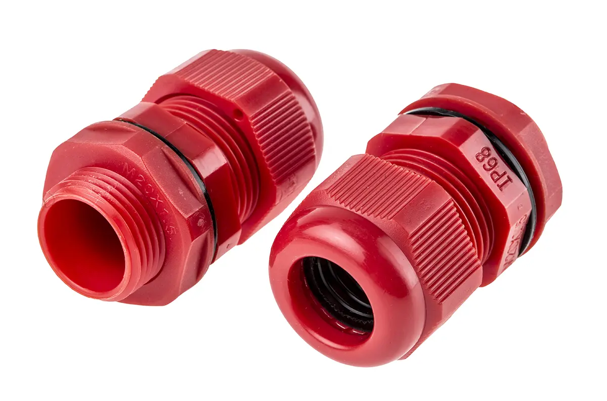 Produktfoto 1 von RS PRO AG-D Kabelverschraubung, M20 Nylon 6.6 Rot 10 mm/ 14 mm, IP68