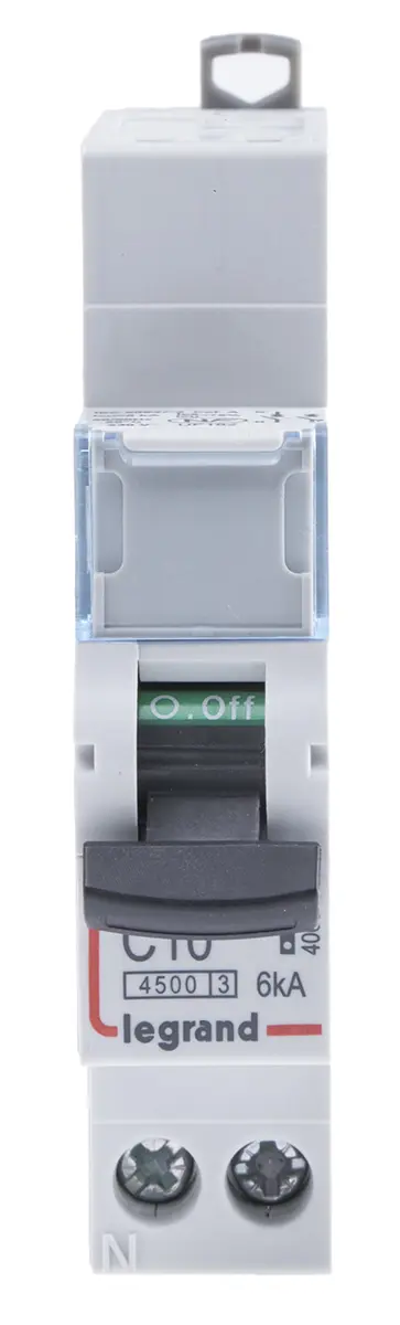 Produktfoto 1 von Legrand DX3 Miniaturüberlastschalter Typ C, Pol 1-polig 10 A 250 V ac, Abschaltvermögen 6 kA DX 12 V dc