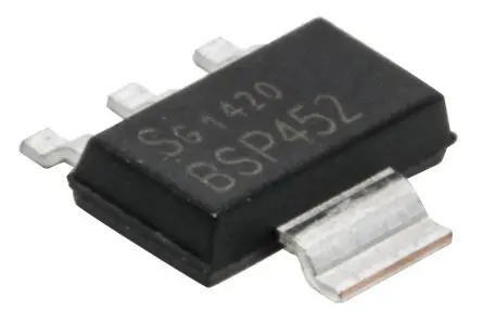 Produktfoto 1 von Infineon BSP452 1 Leistungsschalter-IC Netzschalter, Hochspannungsseite High-Side 0.2 Ω 4-Pin 5 Ausg. SOT-223