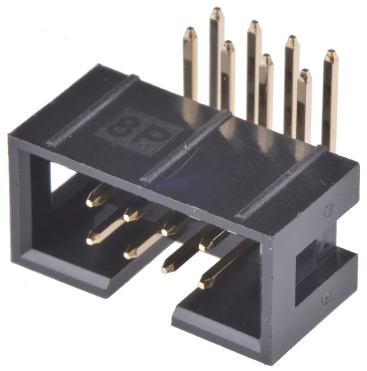 Wurth Elektronik WR-BHD Leiterplattenleiste gewinkelt, 8-polig / 2-reihig, Raster 2.54 mm Raster Durchsteckmontage,