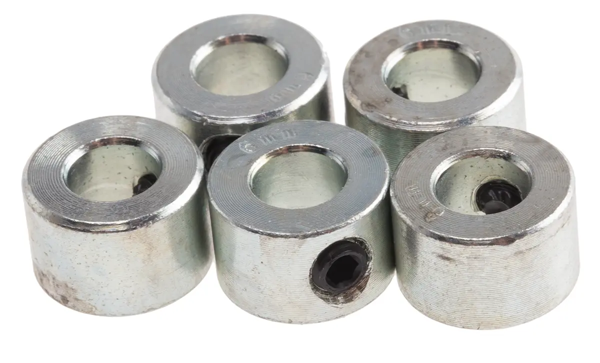 Produktfoto 1 von RS PRO Stahl Wellenmanschette Einteilig, mit Stellschraube 12 mm Außen-ø  x 8 mm