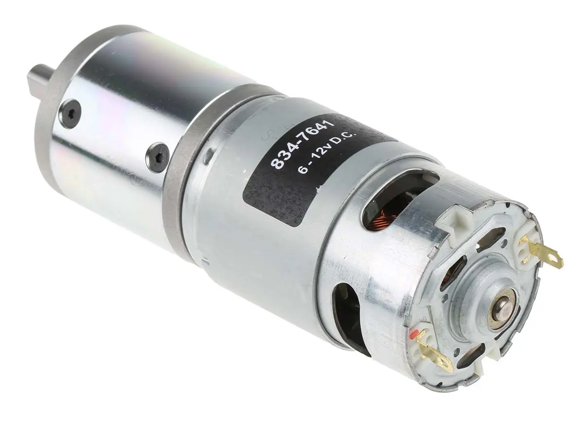 Produktfoto 1 von RS PRO 975D Bürsten-Getriebemotor DC-Getriebemotor bis 1.8 Nm 49:1, 12 V / 41.3 W, 143 rpm, Wellen-Ø 8 mm, 44.6 mm x