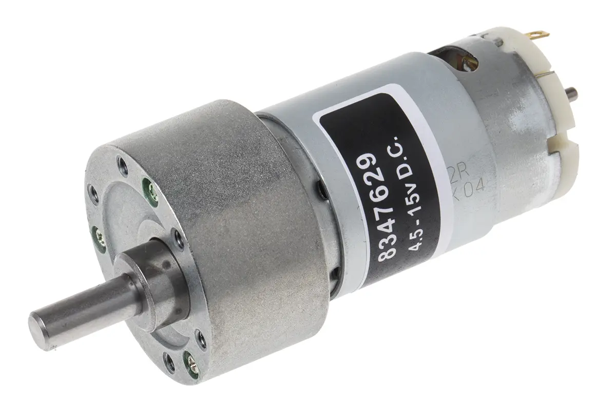 Produktfoto 1 von RS PRO 950DLN Bürsten-Getriebemotor DC-Getriebemotor bis 10 Ncm, 4.5/15.0 V / 0.84 W, 7300 rpm, Wellen-Ø 6 mm x 66.1 mm