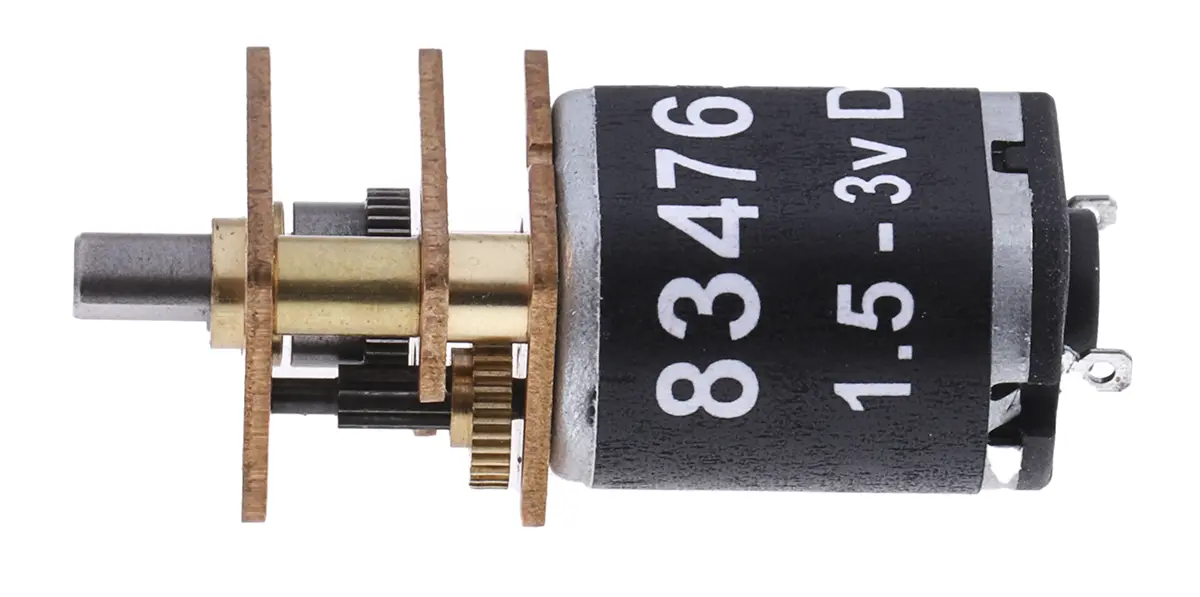 Produktfoto 1 von RS PRO 951D Bürsten-Getriebemotor DC-Getriebemotor bis 4 mNm 10:1, 3 V / 0.29 W, 1600 rpm, Wellen-Ø 3 mm, 12 mm x 24.25