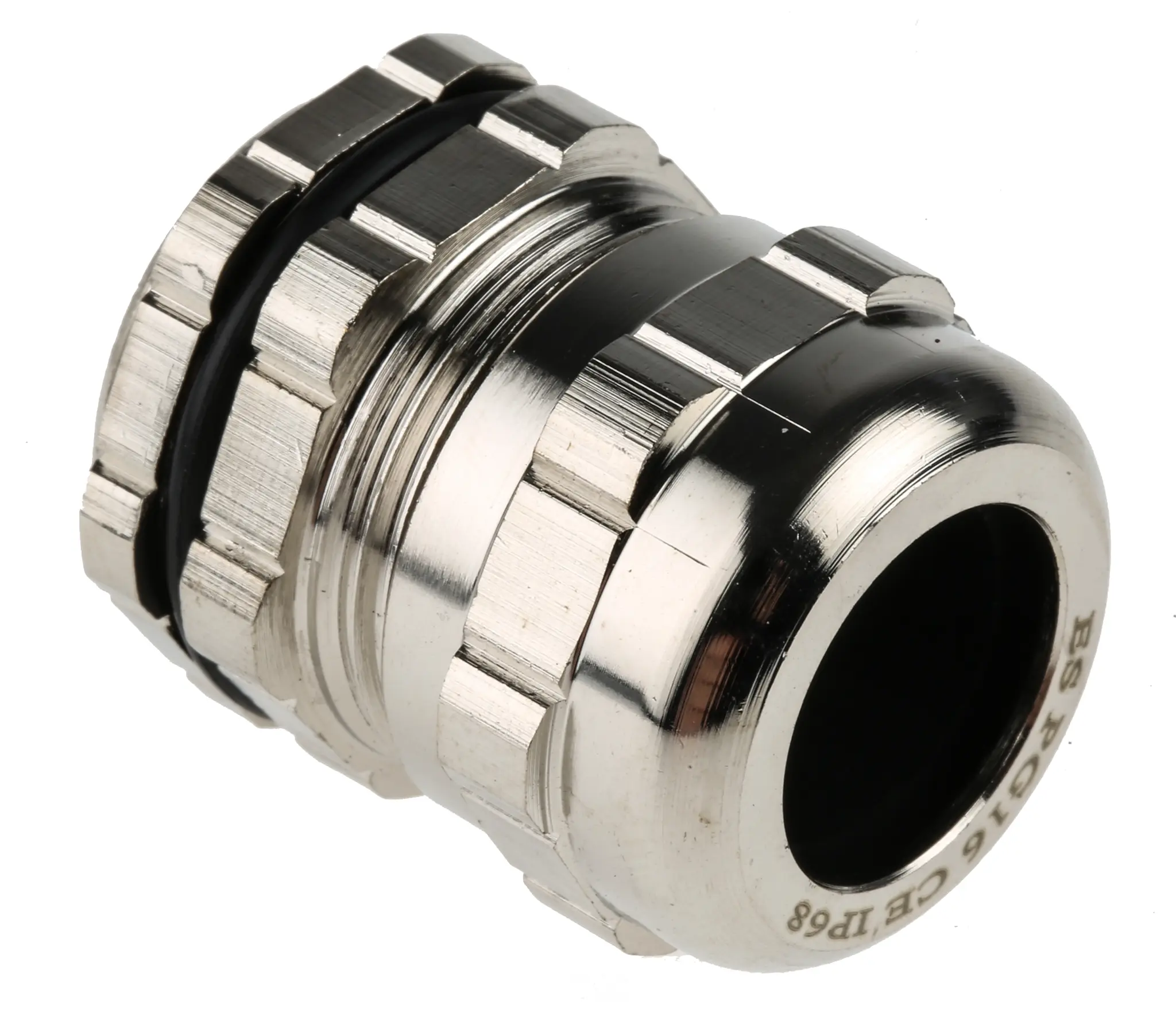 Produktfoto 1 von RS PRO Kabelverschraubung, PG16 Messing vernickelt Metallisch 8 mm/ 14 mm, IP68