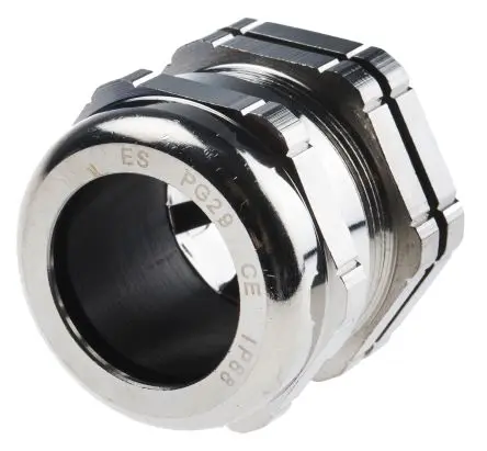 Produktfoto 1 von RS PRO Kabelverschraubung, PG29 Messing vernickelt Metallisch 18 mm/ 25 mm, IP68