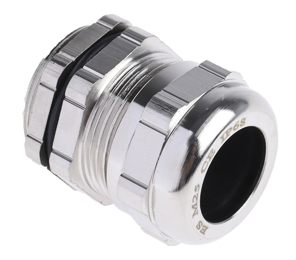 RS PRO Kabelverschraubung, M25 Messing vernickelt Metallisch 10 mm/ 16 mm, IP68