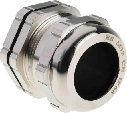 Produktfoto 1 von RS PRO Kabelverschraubung, M32 Messing vernickelt Metallisch 15 mm/ 22 mm, IP68