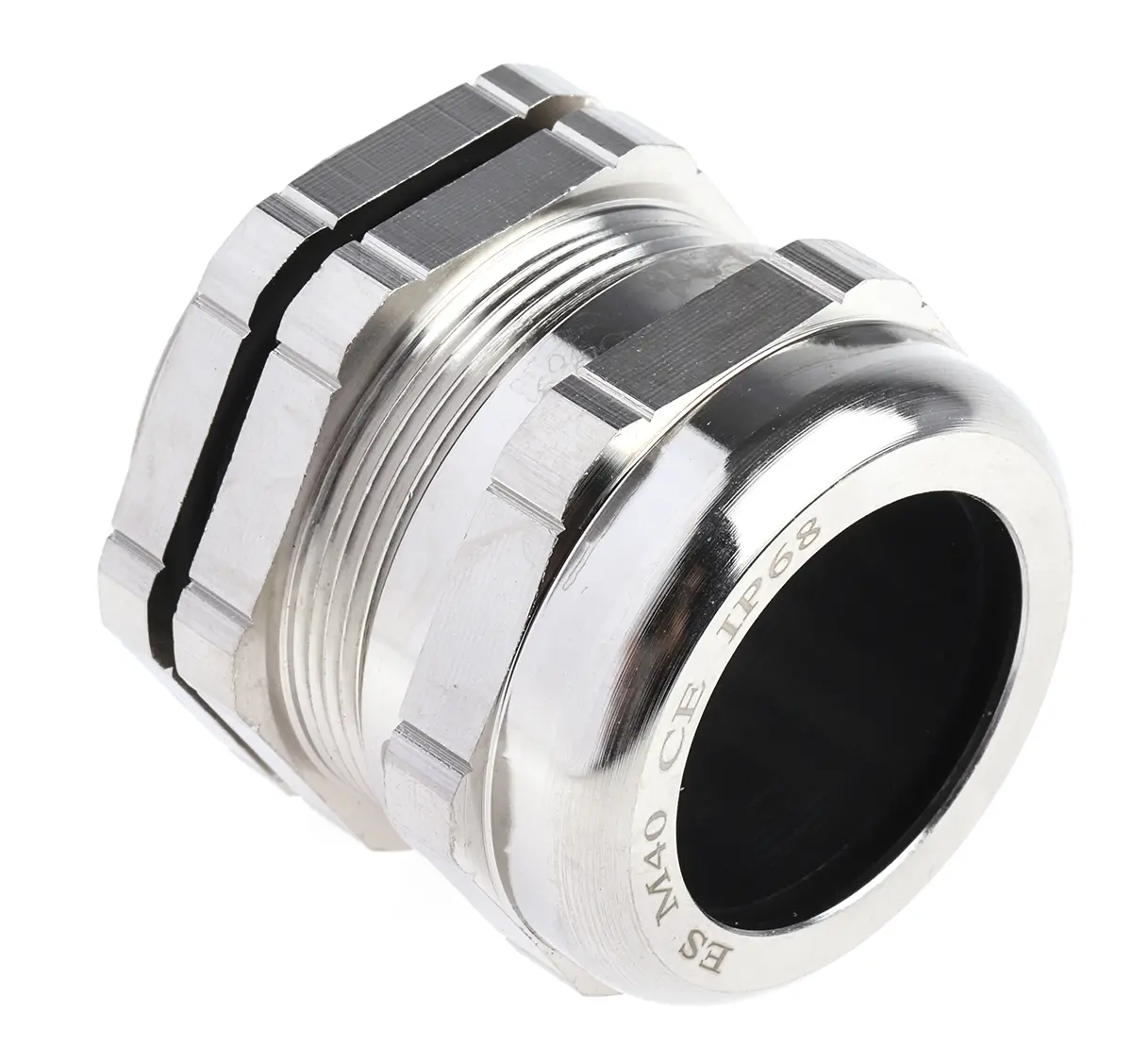 Produktfoto 1 von RS PRO Kabelverschraubung, M40 Messing vernickelt Metallisch 21 mm/ 30 mm, IP68
