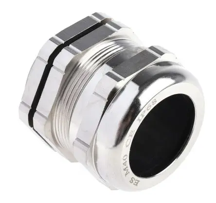 Produktfoto 1 von RS PRO Kabelverschraubung, M40 Messing vernickelt Metallisch 21 mm/ 30 mm, IP68