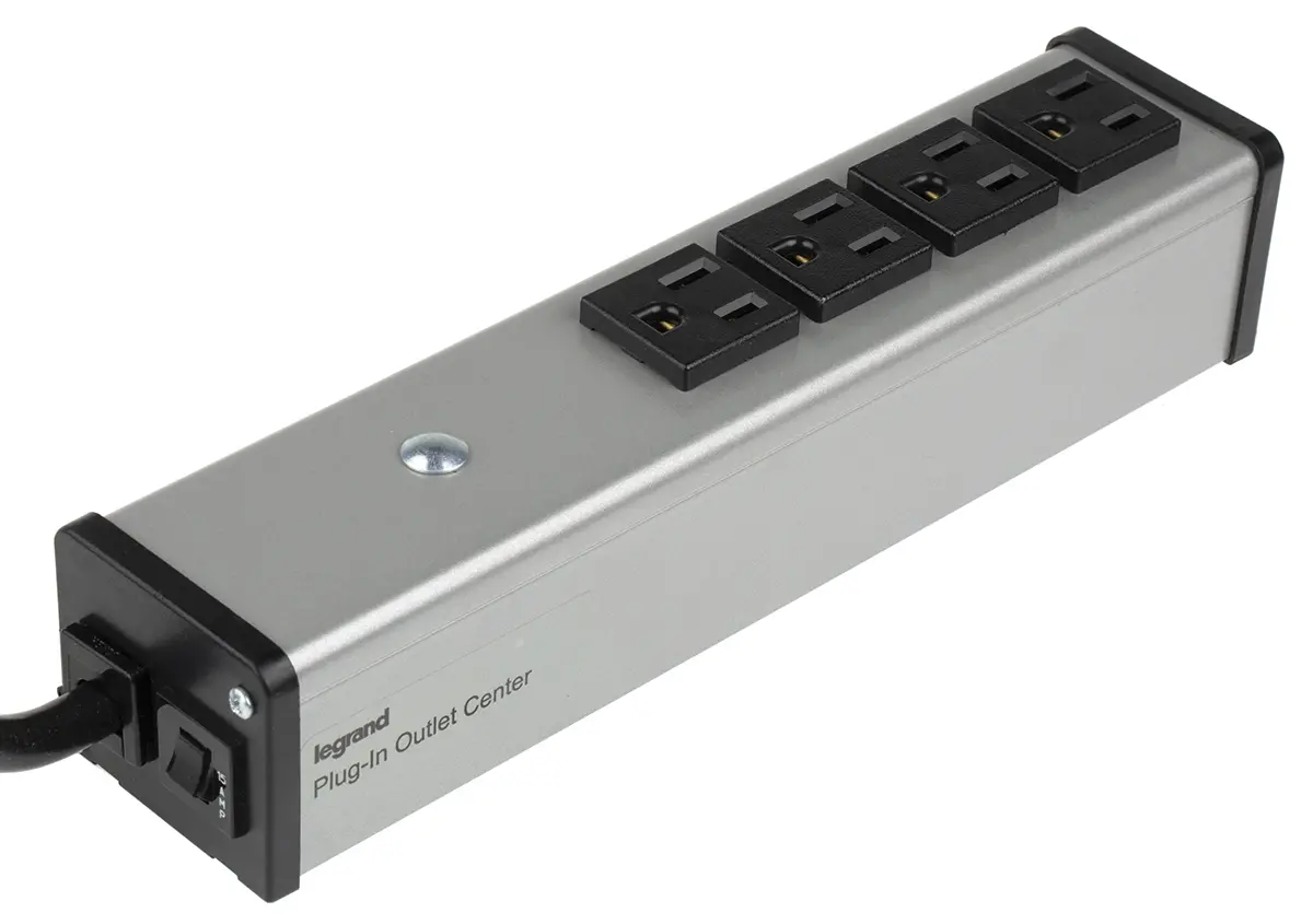 Produktfoto 1 von Wiremold Verlängerungskabel, 1.8 m, 10-fach Überspannungsschutz, NEMA 5-15R 120 V