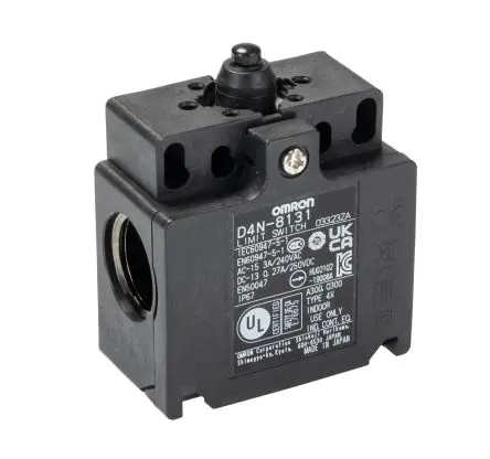 Produktfoto 1 von Omron D4n Endschalter, Stößel 1 Schließer/1 Öffner, IP67 250V ac