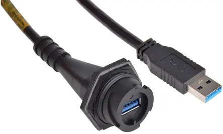 Produktfoto 1 von Molex Stecker 84733 IC-Buchse USB-Kabel, USB Typ A Buchse / USB Typ A, 800 mm USB 3.0 Schwarz