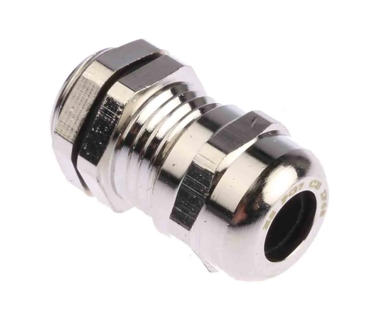 Produktfoto 1 von RS PRO Kabelverschraubung, PG7 Messing vernickelt Metallisch 3 mm/ 6.5 mm, IP68
