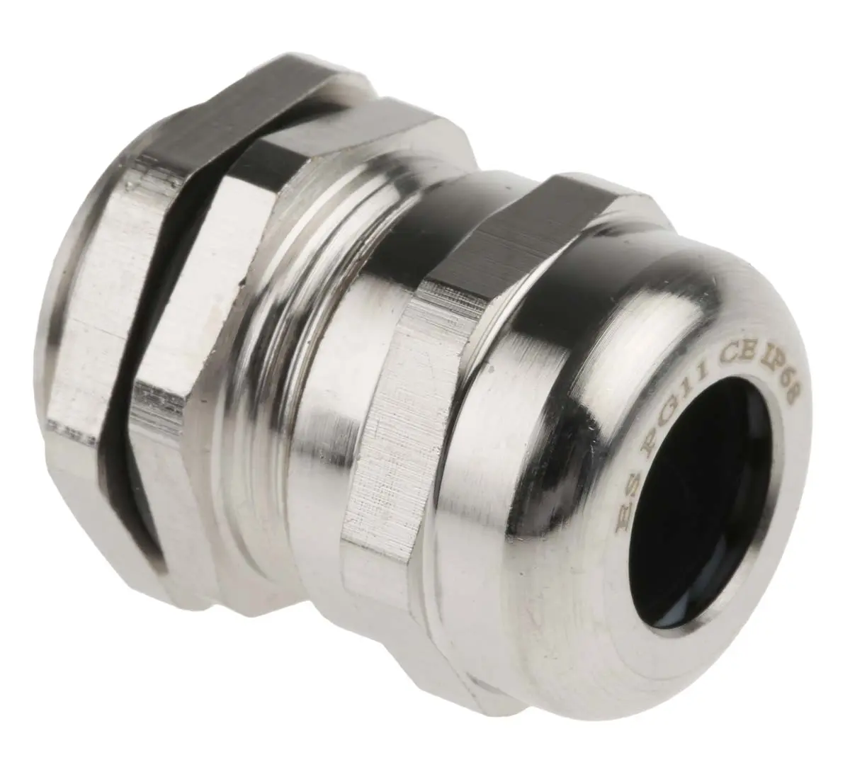 Produktfoto 1 von RS PRO Kabelverschraubung, PG11 Messing vernickelt Metallisch 5 mm/ 10 mm, IP68