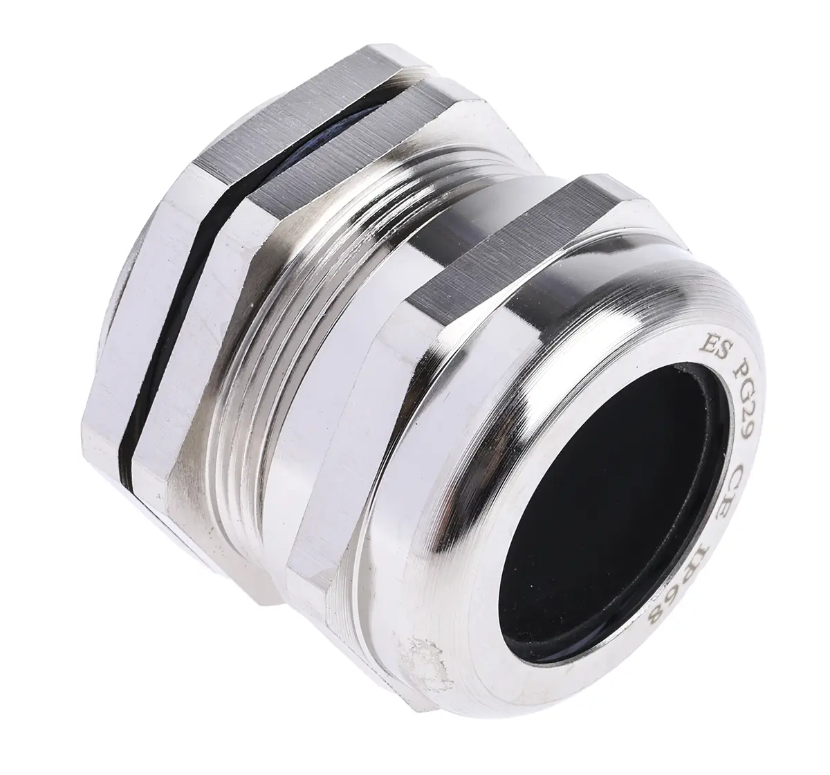 Produktfoto 1 von RS PRO Kabelverschraubung, PG29 Messing vernickelt Metallisch 18 mm/ 25 mm, IP68