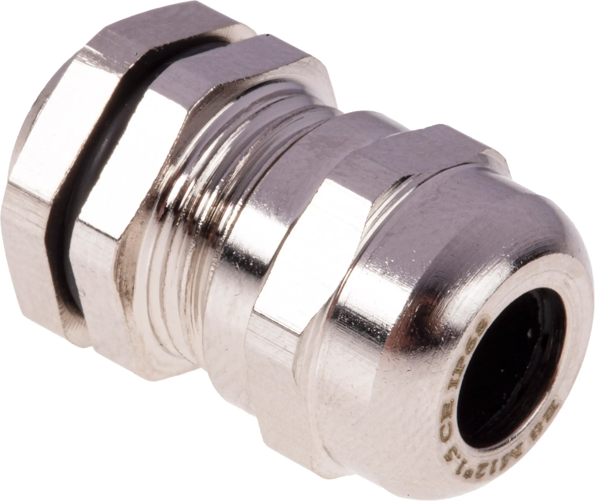 Produktfoto 1 von RS PRO Kabelverschraubung, M12 Messing vernickelt Metallisch 3 mm/ 6.5 mm, IP68