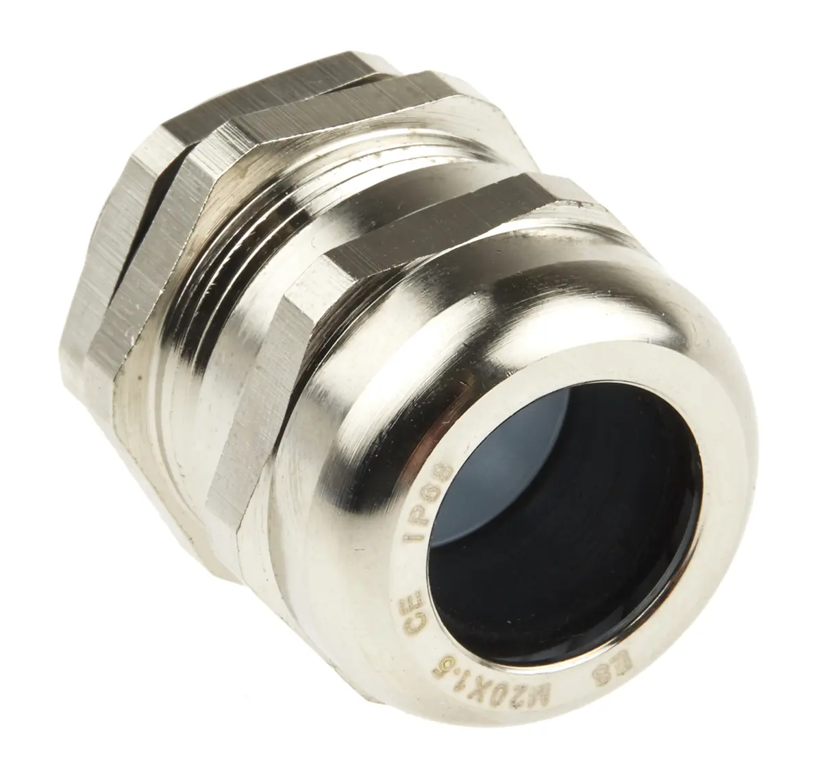 Produktfoto 1 von RS PRO Kabelverschraubung, M20 Messing vernickelt Metallisch 8 mm/ 14 mm, IP68
