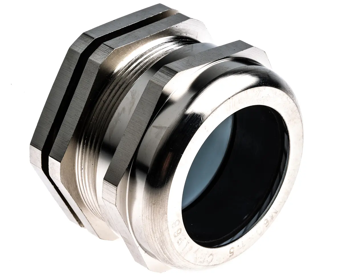 Produktfoto 1 von RS PRO Kabelverschraubung, M50 Messing vernickelt Metallisch 31 mm/ 38 mm, IP68