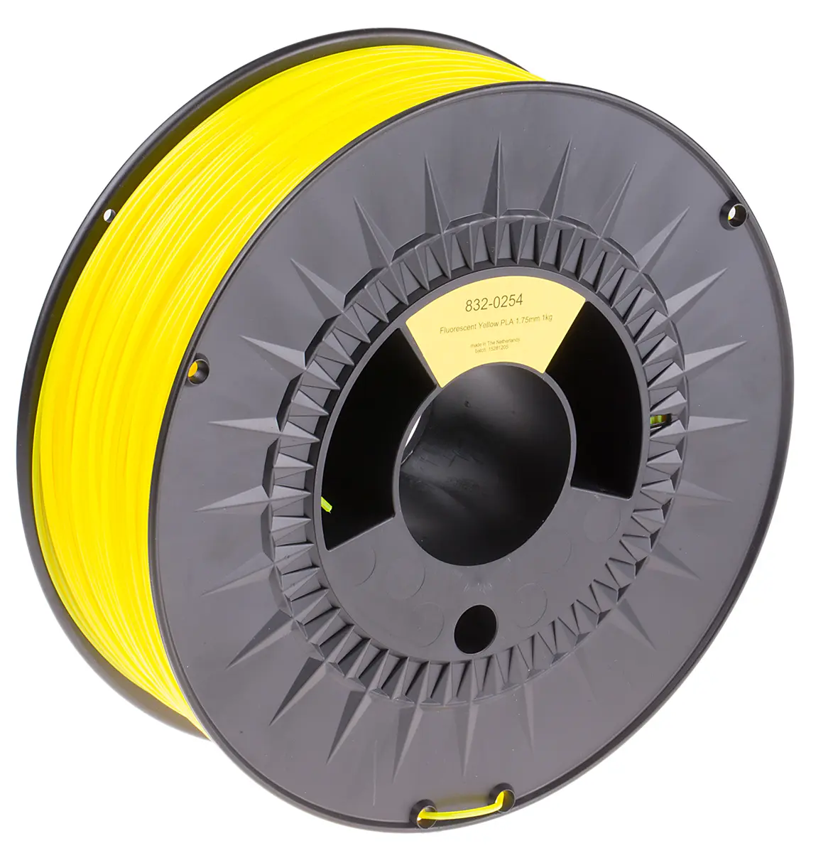 RS PRO Polymilchsäure 3D-Drucker Filament zur Verwendung mit Gängige Desktop-3D-Drucker, Fluoreszentgelb, 1.75 mm, Fused