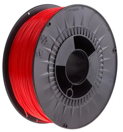 Produktfoto 1 von RS PRO PLA 3D-Drucker Filament zur Verwendung mit Gängige Desktop-3D-Drucker, Rot, 1.75 mm, Fused Deposition Modelling