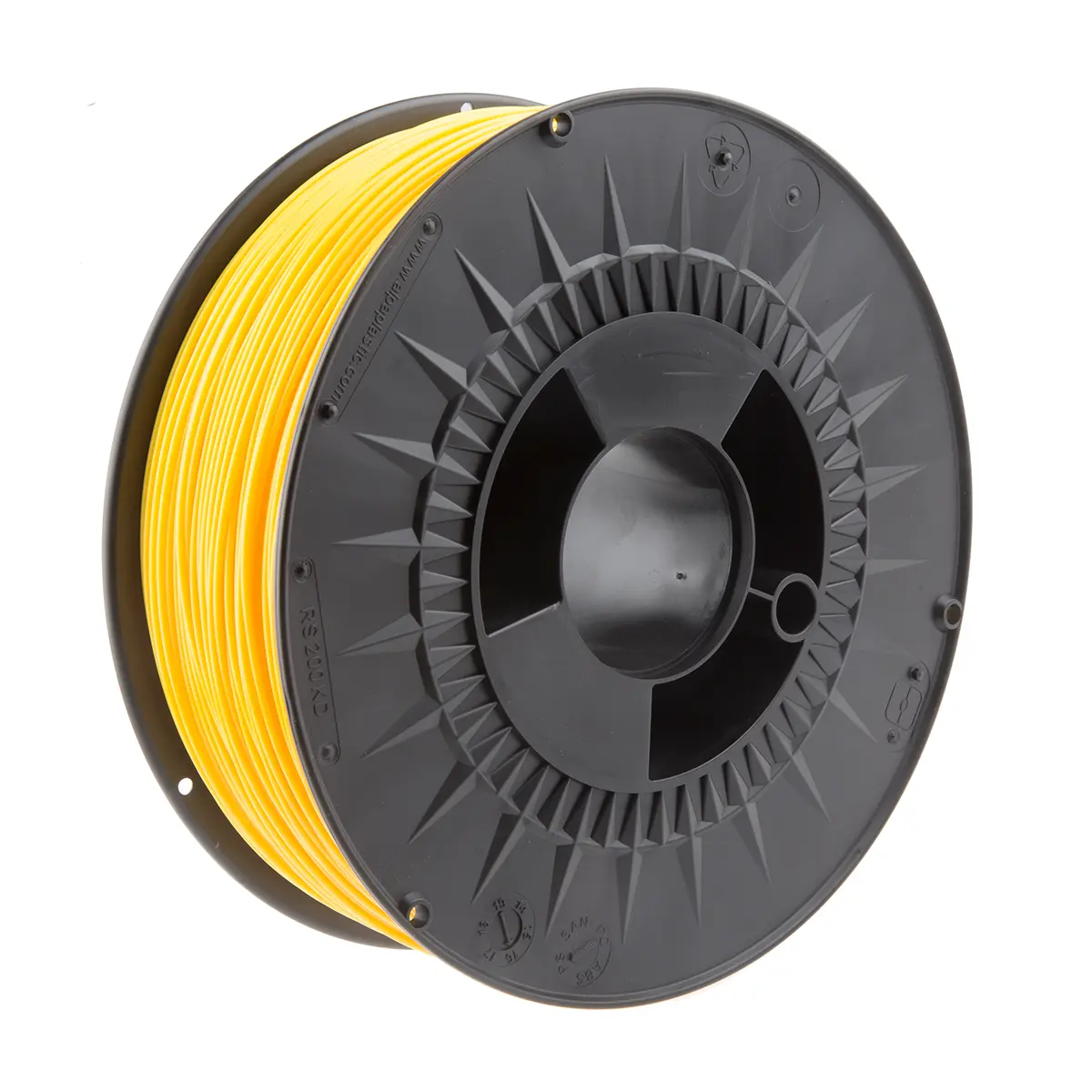 Produktfoto 1 von RS PRO Polymilchsäure 3D-Drucker Filament zur Verwendung mit Gängige Desktop-3D-Drucker, Gelb, 1.75 mm, Fused Deposition