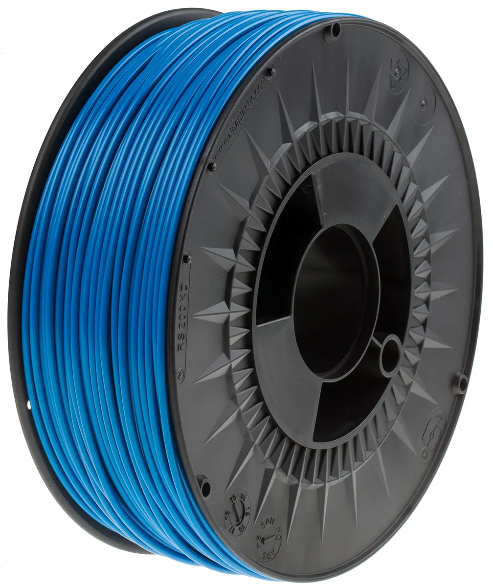 Produktfoto 1 von RS PRO ABS 3D-Drucker Filament zur Verwendung mit Gängige Desktop-3D-Drucker, Blau, 2.85 mm, Fused Deposition Modelling