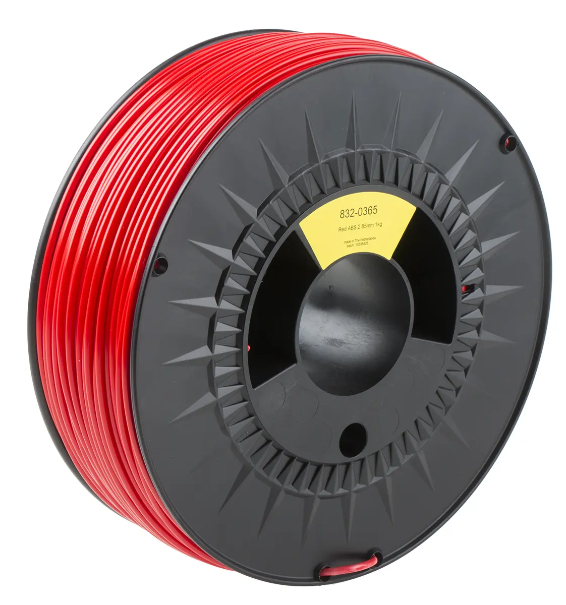 Produktfoto 1 von RS PRO ABS 3D-Drucker Filament zur Verwendung mit Gängige Desktop-3D-Drucker, Rot, 2.85 mm, Fused Deposition Modelling