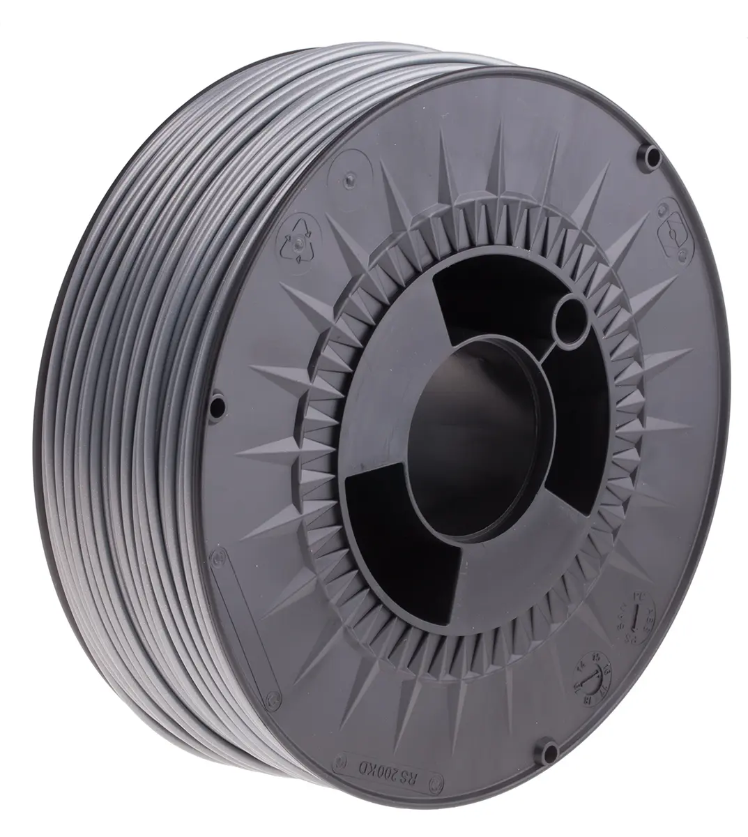Produktfoto 1 von RS PRO ABS 3D-Drucker Filament zur Verwendung mit Gängige Desktop-3D-Drucker, Silber, 2.85 mm, Fused Deposition