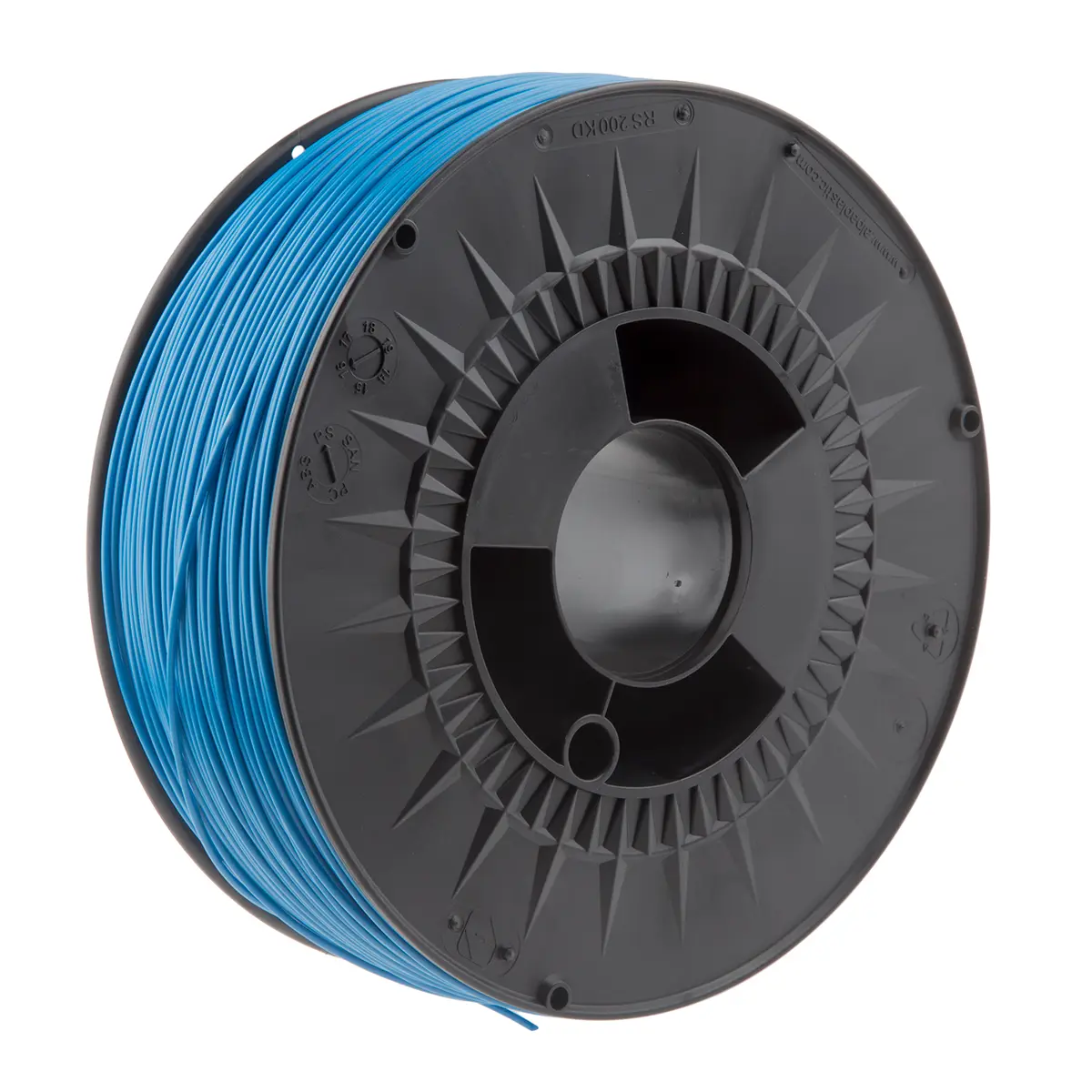 Produktfoto 1 von RS PRO ABS 3D-Drucker Filament zur Verwendung mit Gängige Desktop-3D-Drucker, Blau, 1.75 mm, Fused Deposition Modelling