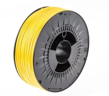 Produktfoto 1 von RS PRO ABS 3D-Drucker Filament zur Verwendung mit Gängige Desktop-3D-Drucker, Gelb, 1.75 mm, Fused Deposition Modelling