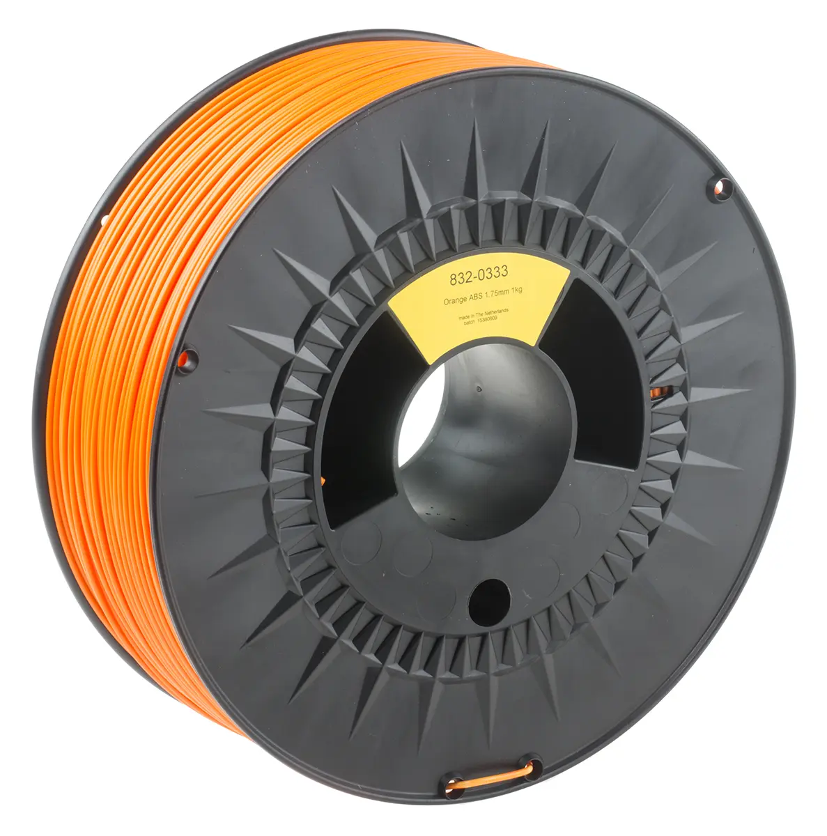 Produktfoto 1 von RS PRO ABS 3D-Drucker Filament zur Verwendung mit Gängige Desktop-3D-Drucker, Orange, 1.75 mm, Fused Deposition