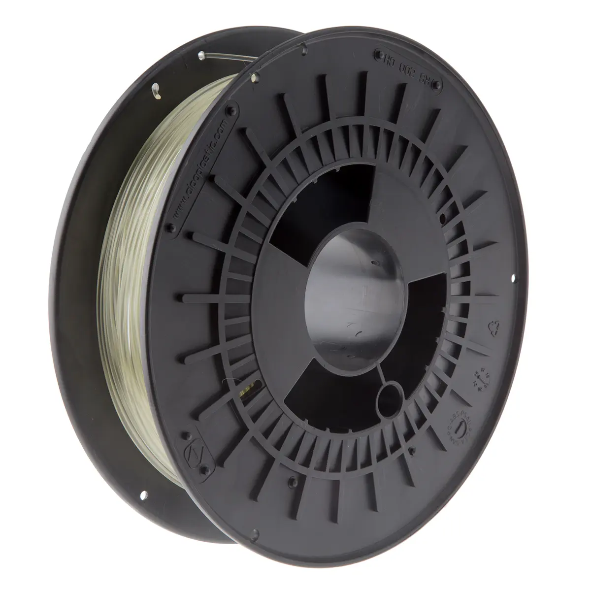 Produktfoto 1 von RS PRO Polyvinylchlorid 3D-Drucker Filament zur Verwendung mit Doppelextrusion, Natur, 1.75 mm, Fused Deposition
