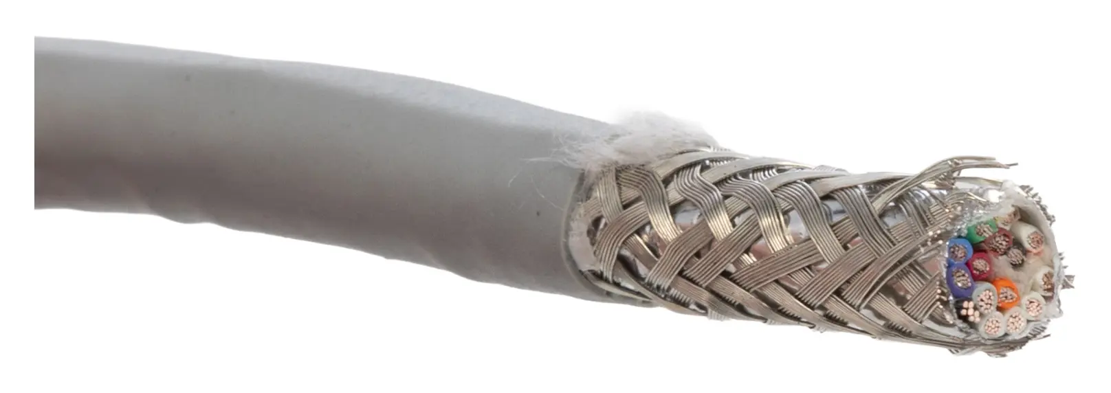 Produktfoto 1 von Alpha Wire ECO Steuerkabel, 15-adrig 0.38mm² 22 AWG Grau Geschirmt, 30 m, Modifizierter Polyphenylen-Ether