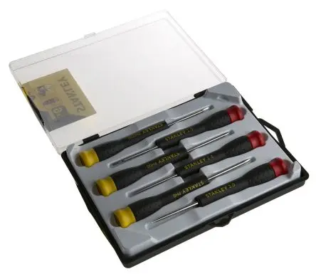 Produktfoto 1 von Stanley Schraubendrehersatz Präzision, 6-teilig Geschlitzt, Phillips
