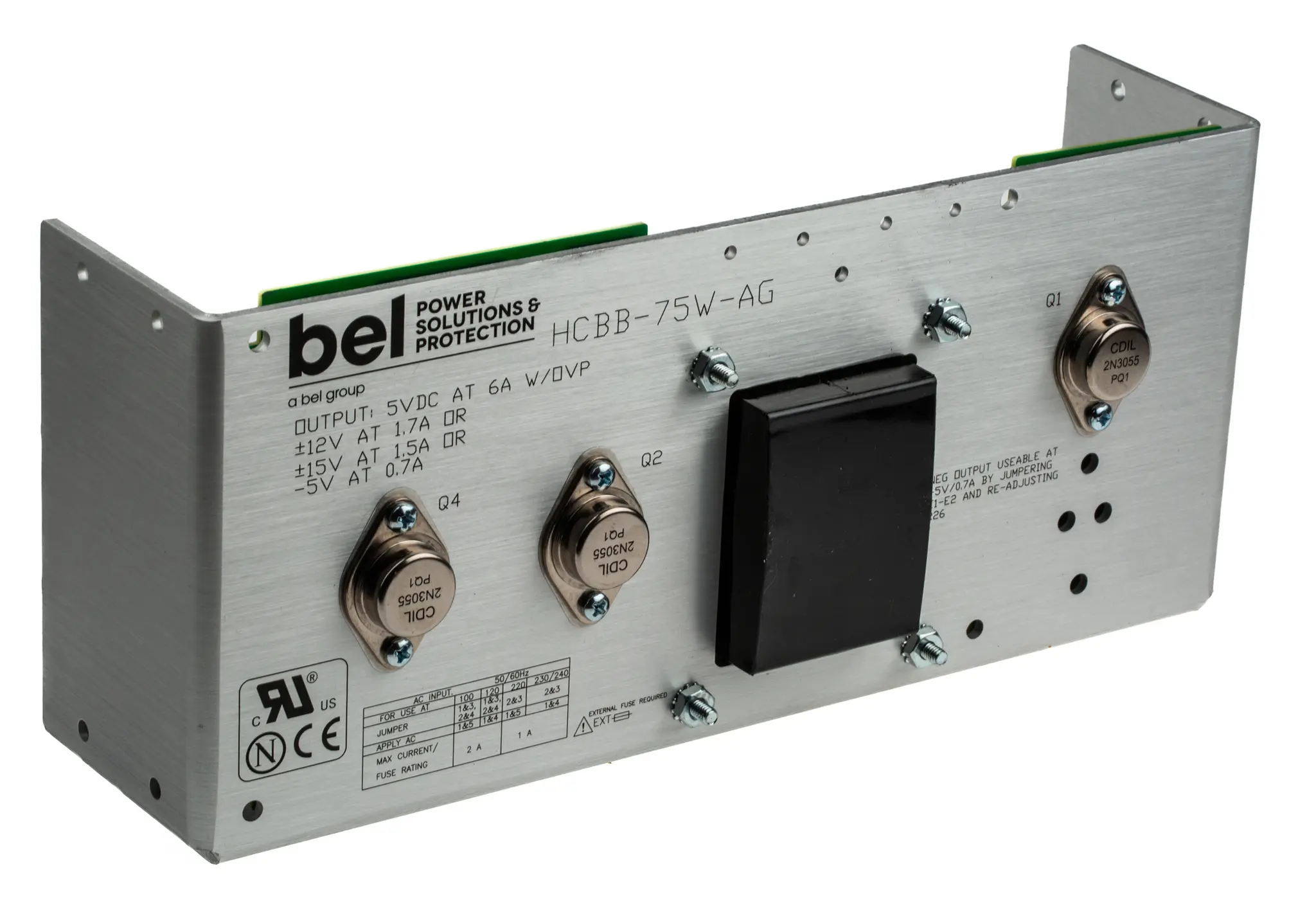 Produktfoto 1 von BEL POWER SOLUTIONS INC Linearnetzteil Offene Bauform, 700 A 12 V 3 Ausg.  L. 279.4 mm 53 W B. 123.7 mm T. 90.17 mm
