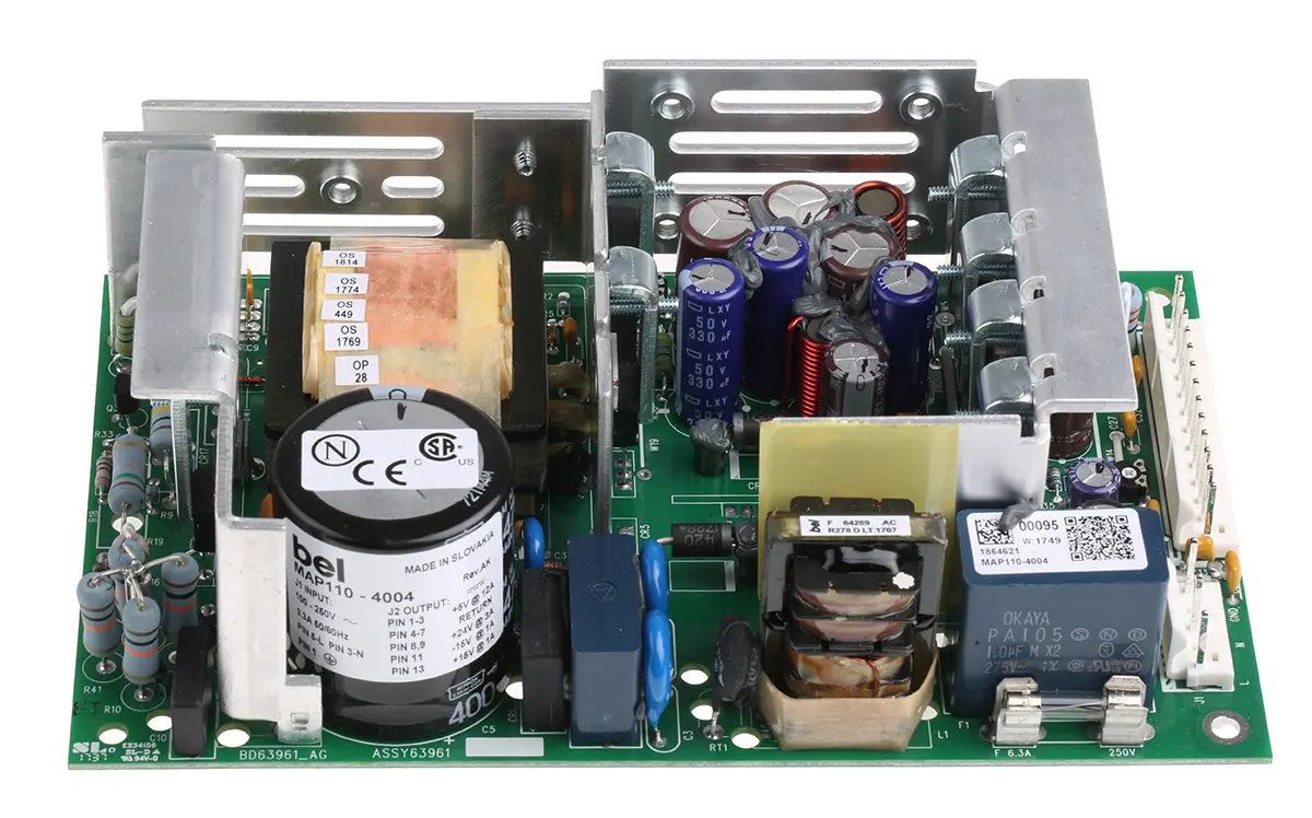 Produktfoto 1 von BEL POWER SOLUTIONS INC Schaltnetzteil, 5 V dc, ±15 V dc, ±24 V dc / 1 A, 3 A, 12 A 4-Kanal 80W 85 → 264V ac
