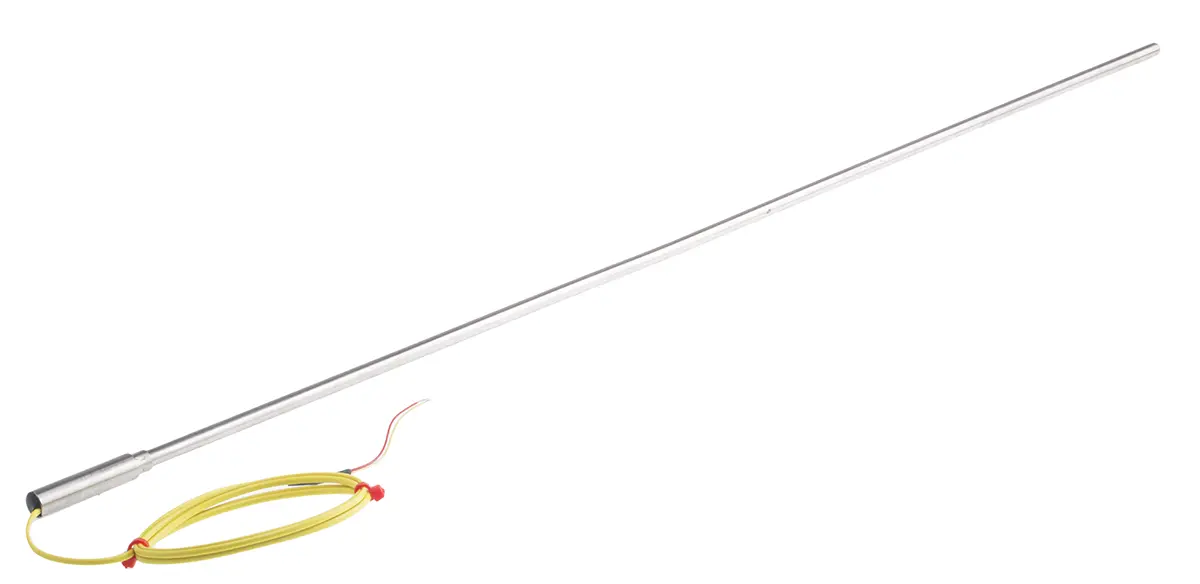 Produktfoto 1 von RS PRO Edelstahl Mineralisoliertes Thermoelement Typ K, Ø 6mm x 500mm → +1100°C