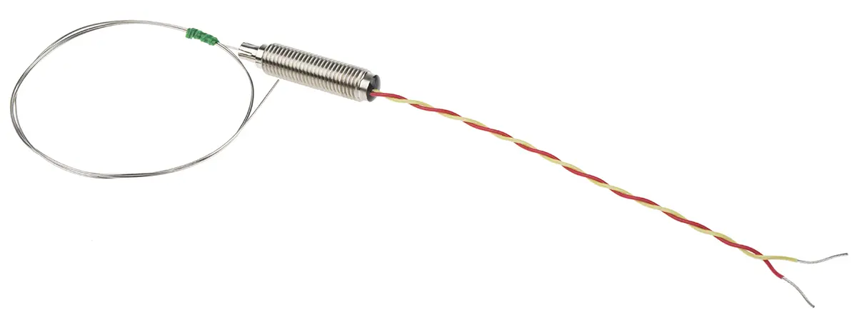 Produktfoto 1 von RS PRO Edelstahl Mineralisoliertes Thermoelement Typ K, Ø 0.5mm x 500mm → +750°C
