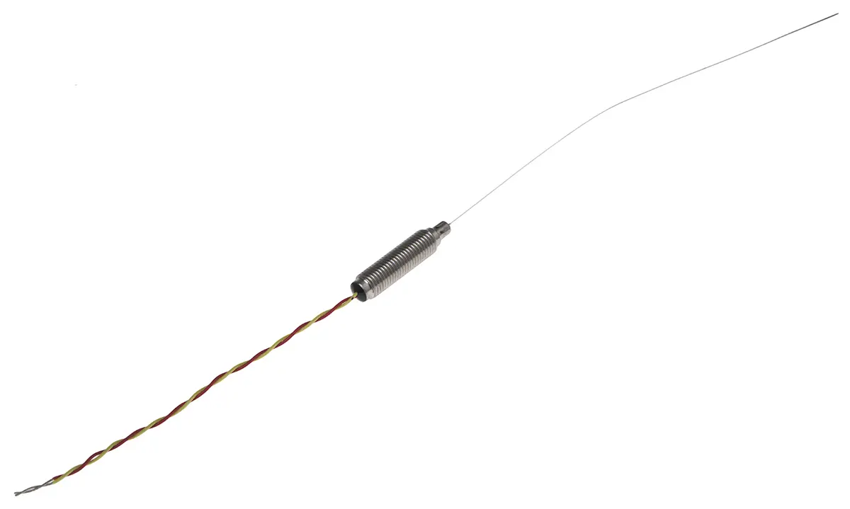 Produktfoto 1 von RS PRO Edelstahl Mineralisoliertes Thermoelement Typ K, Ø 0.5mm x 150mm → +750°C