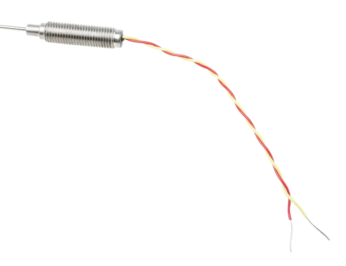 Produktfoto 1 von RS PRO Edelstahl Mineralisoliertes Thermoelement Typ K, Ø 1.5mm x 250mm → +1100°C