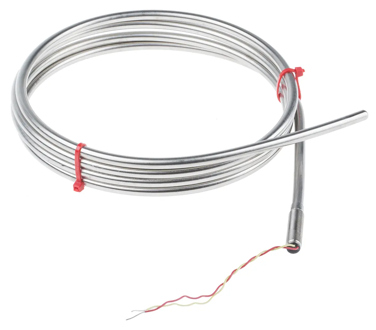 Produktfoto 1 von RS PRO Edelstahl Mineralisoliertes Thermoelement Typ K, Ø 6 mm x 2 m → 1100 °C