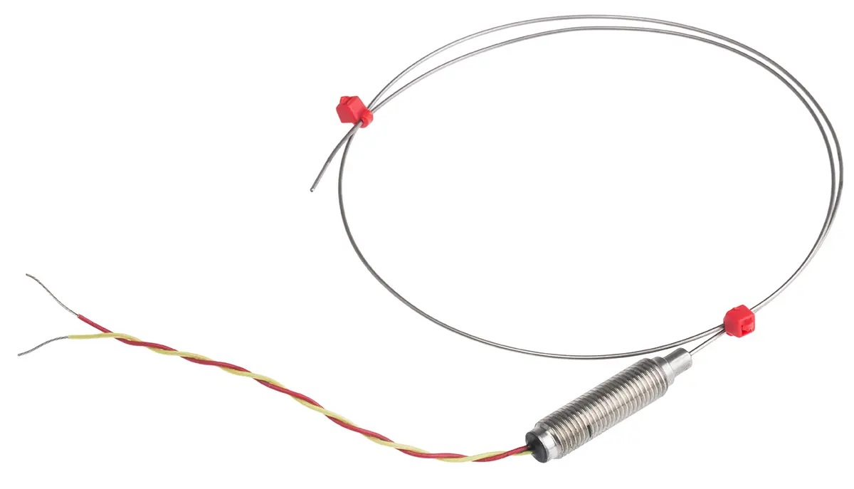 Produktfoto 1 von RS PRO Edelstahl Mineralisoliertes Thermoelement Typ K, Ø 1mm x 500mm → +750°C