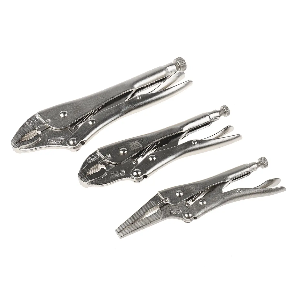 Produktfoto 1 von RS PRO Gripzangen Set 3 Stk. 250 mm Gripzange