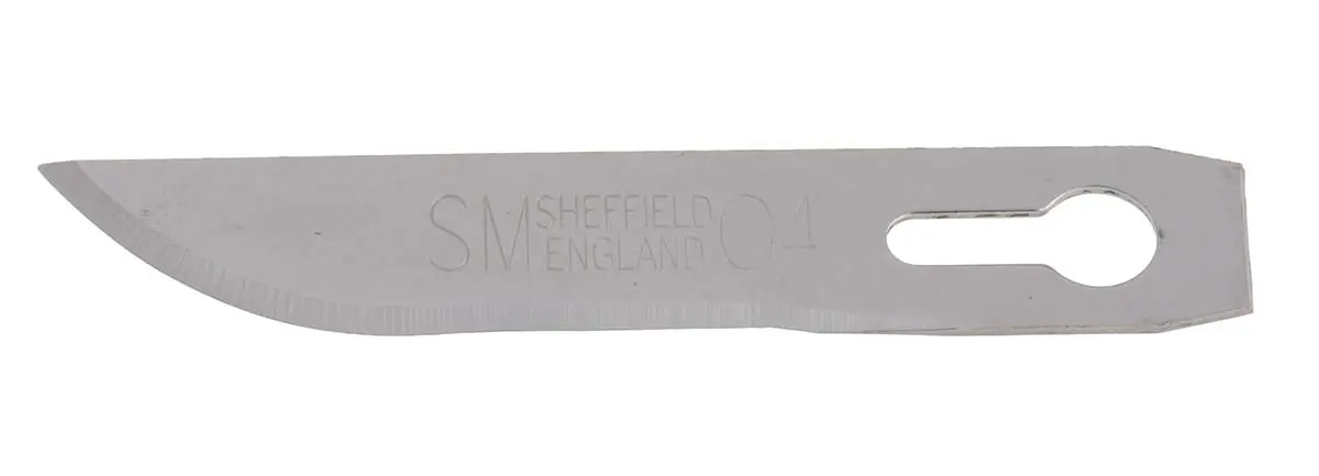 Produktfoto 1 von Swann-Morton Skalpellklinge SM 04 Gebogen Kohlenstoffstahl Robust 50-teilig