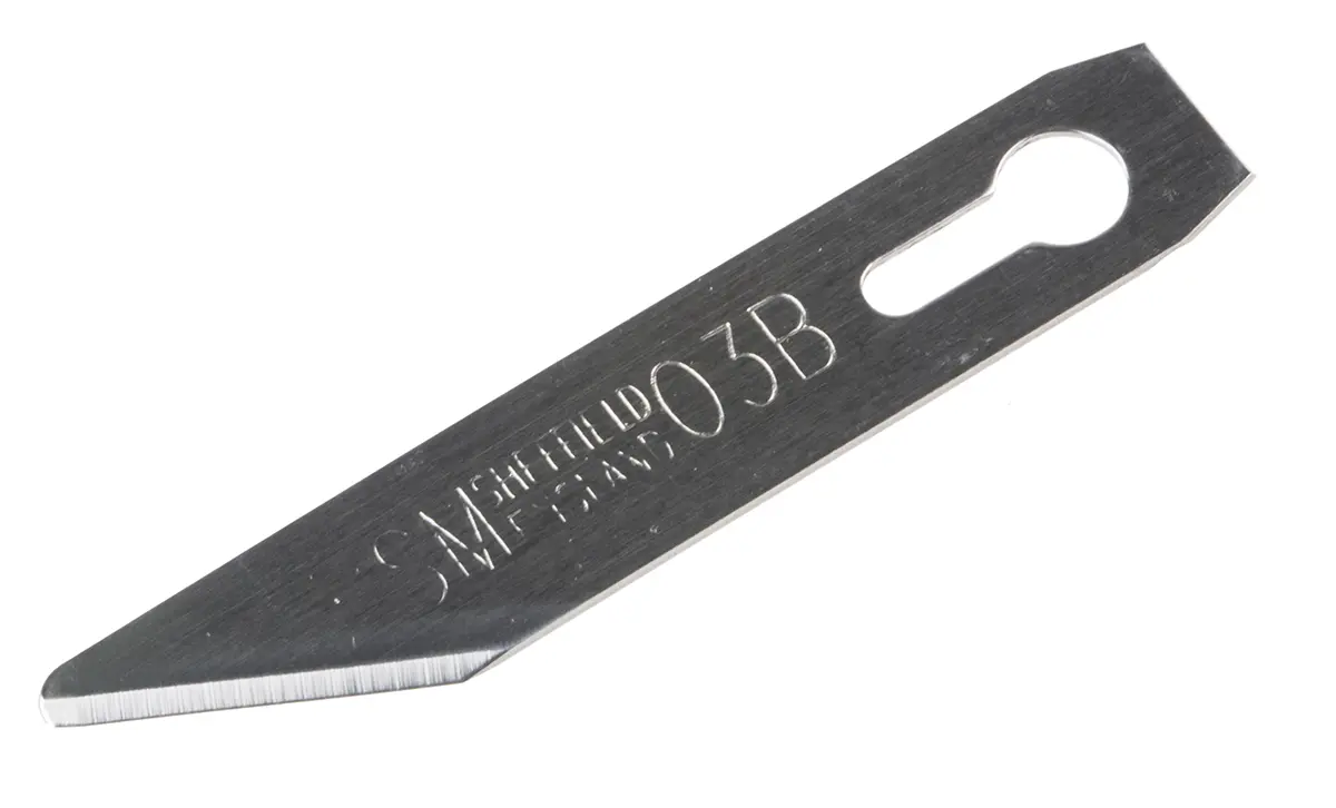 Produktfoto 1 von Masterplug Skalpellklinge SM03B Flach Kohlenstoffstahl Robust 50-teilig