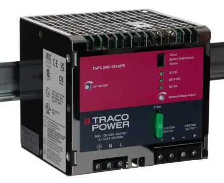 Produktfoto 1 von TRACOPOWER TSPC-UPS DIN-Schienen Netzteil Geschalteter Modus 264V ac AC / 10 A 28V dc DC 240 W