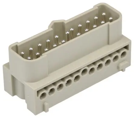 Produktfoto 1 von HARTING 19410 Industrie-Steckverbinder Kontakteinsatz Stecker, 20-polig 16A, Kabel, Steckverbindereinsatz