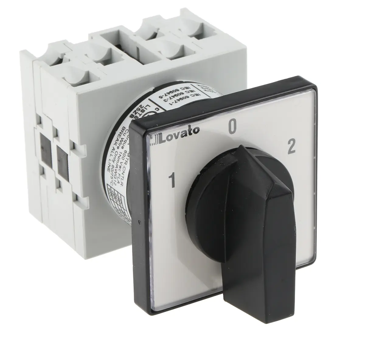 Produktfoto 1 von Lovato GX Nockenschalter, 2-poliger Wechsler / 20A, 690V ac, 1, 3-phasig, 3-Stufen Schraub, 60°-Wurfwinkel