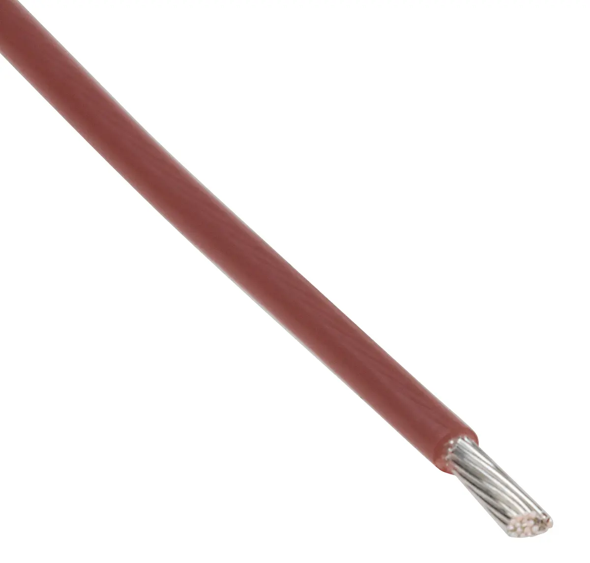 Produktfoto 1 von RS PRO Einzeladerleitung 0,34 mm², 22 AWG 100m Braun PTFE isoliert Ø 1.1mm 19/0,15 mm Litzen